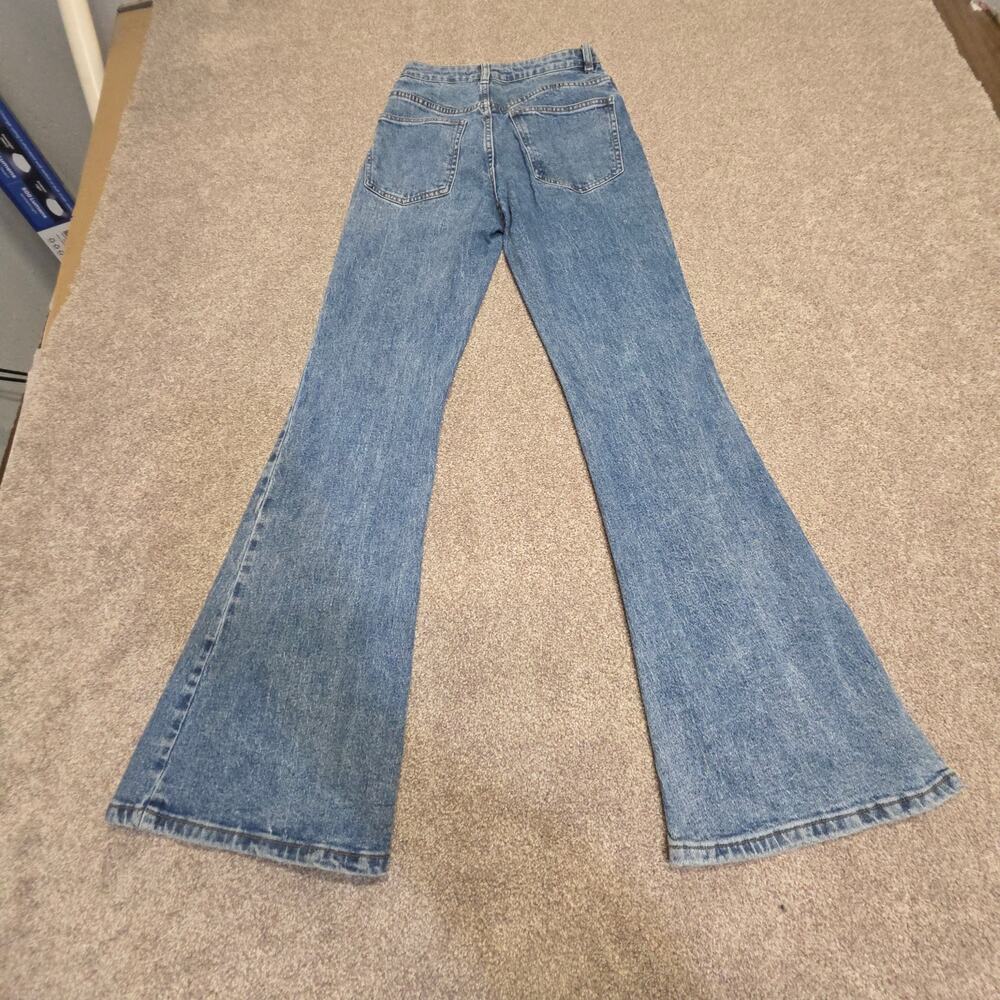 Cotton On Original Flare Jean Size 4 US Medium Blue Wash High Rise Flare Leg
